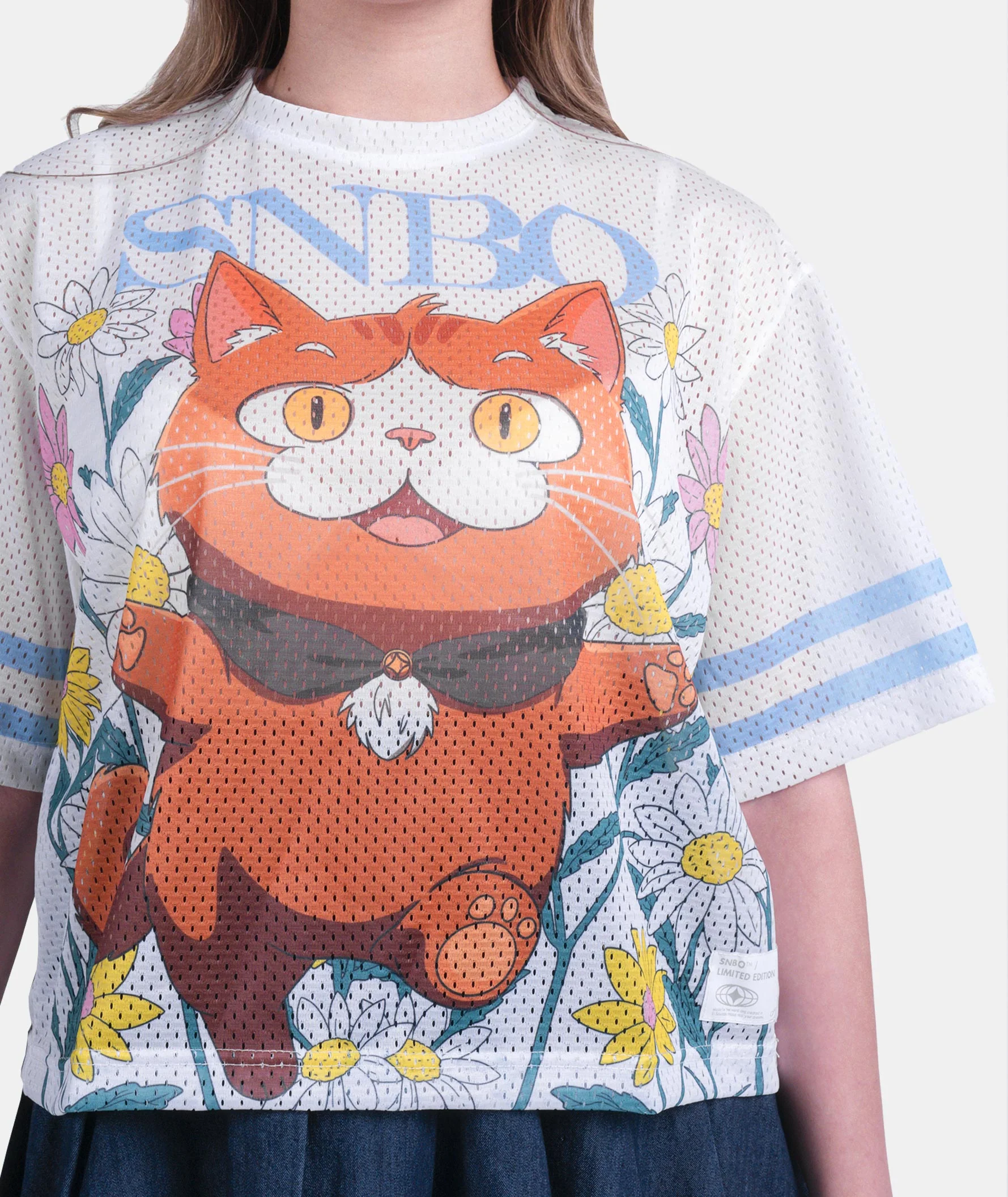 SNBO™ Cropped - Cat and Flowers - Image 5
